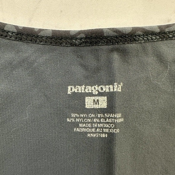 Patagonia Womens Bandha Tank Top Size M Gray Floral Stretch Scoop Neck - Picture 5 of 9